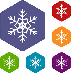 snowflake icons set vector