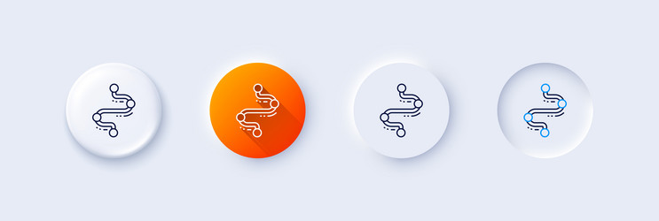 timeline line icon project process journey path vector image