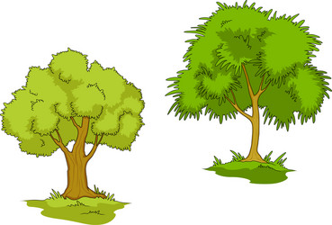 Green tree with place for text Royalty Free Vector Image