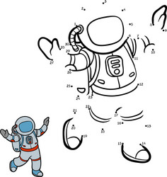 Numbers game astronaut vector