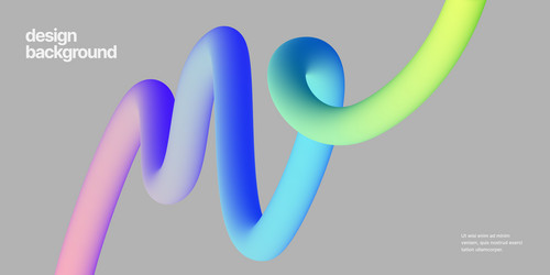 template with colorful gradient squiggles shapes vector image