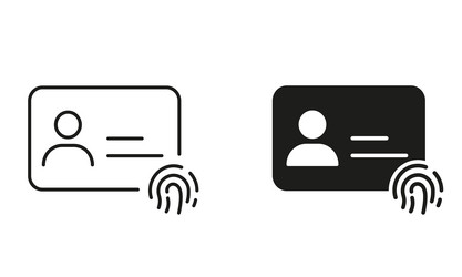 fingerprint identity for user security symbol vector image