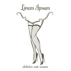 Legs in stockings vector