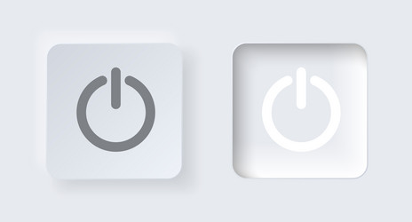neumorphic on and off button for interface vector image