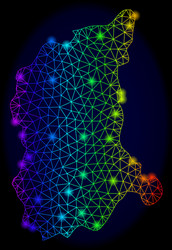 polygonal network spectrum mesh map vector image