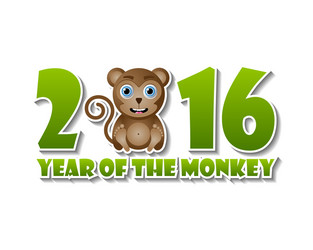 2016 year monkey chinese new animal vector