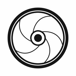 camera shutter aperture icon simple style vector image