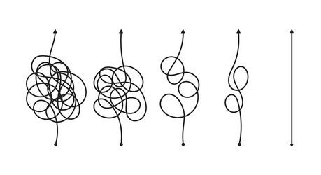 chaos simplifying problem solving and business vector image