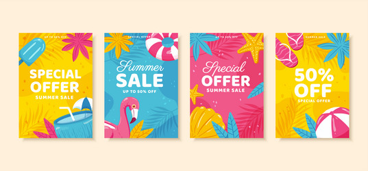 summer sale brochure template Vector Image