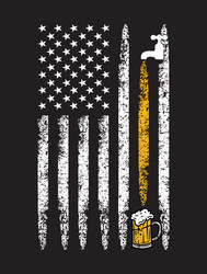 beer usa flag t-shirt design Vector Image