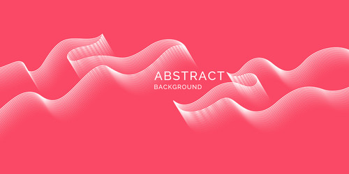 Bright poster with dynamic waves vector