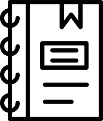 notebook linear style icon design vector image