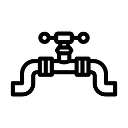 Burner gas service line icon Royalty Free Vector Image