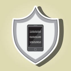 symbol smartphone binary data vector image