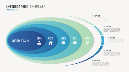 abstract chart infographic template vector