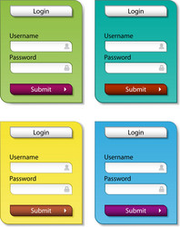 Web form design templates vector