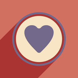 flat with shadow icon and mobile application vector image