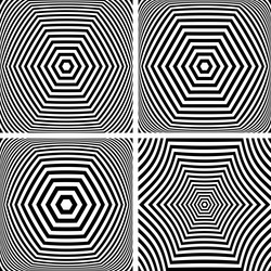 geometric op art patterns vector