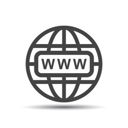 go to web icon internet flat for website on white vector image