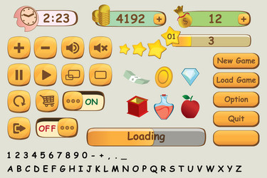 ui design for application or game vector image