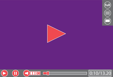 video player template for web and mobile apps vector image
