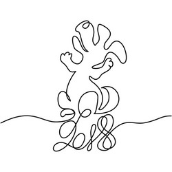 2018 design with dog symbol of the year Vector Image