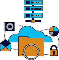 cloud computing database vector image