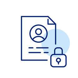 personal record file and lock secure data storage vector image