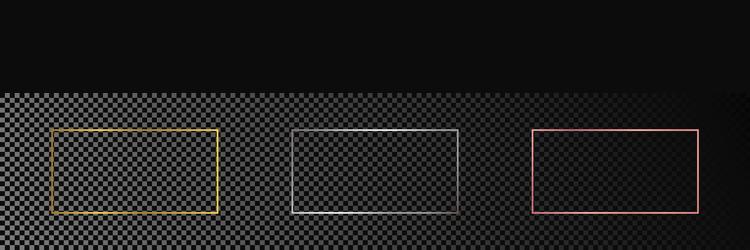 set of three rectangular shape frames vector image