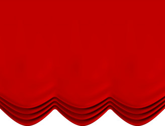 red stage curtains are creating a wavy pattern vector image