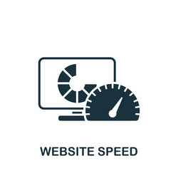 website speed icon monochrome simple web design vector image