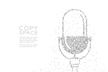 abstract geometric circle dot pixel pattern retro vector image