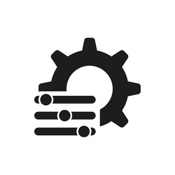 data automation gear icon cloud computing vector image