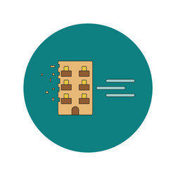 in flat design of building vector image