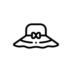 pamela hat icon thin linear style design isolated vector image