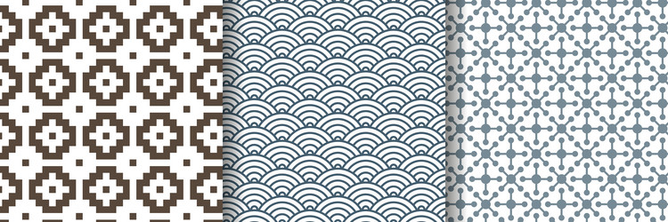 set of geometric abstract patterns endless vector image