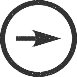 Arrow right icon rubber stamp Royalty Free Vector Image
