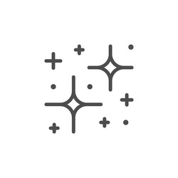 sparkling and twinkling line outline icon vector image