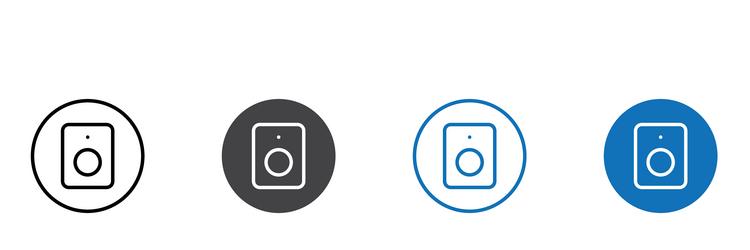 speaker icon flat editable mark set vector image