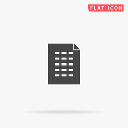 table xls flat icon vector