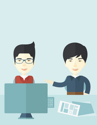 two professional businessmen vector