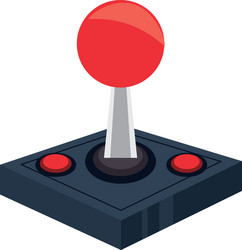videogame console old gamepad with joystick vector image