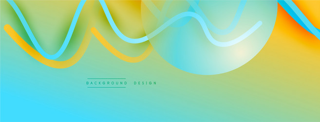 abstract gradient background with wave line vector image