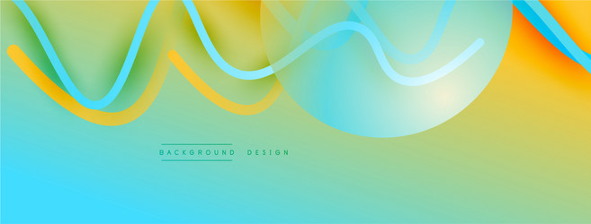 Abstract gradient background with wave line vector