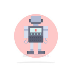 autonomous machine robot robotic technology flat vector image