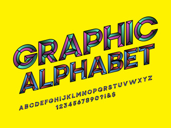 chisel pop art font vector image