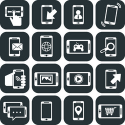 Mobile App Icons - Technology & Usage vector image