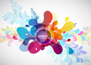 abstract colored background with different shapes vector image
