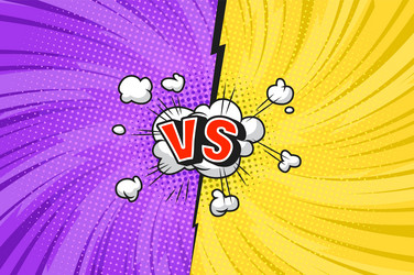 Comic duel bright template vector