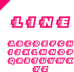 express service font fast speed lines alphabet vector image